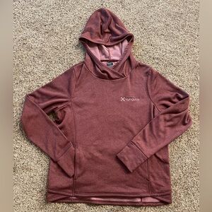 Women’s Xyngular Maroon zig zag Hoodie Sweatshirt size Small